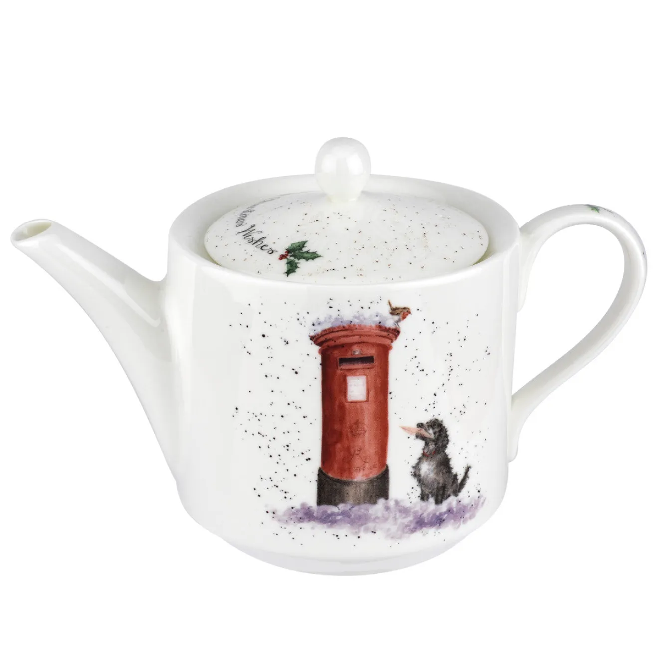 Wrendale Designs 'Christmas Wishes' Fine Bone China Teapot- Tea|Teapots