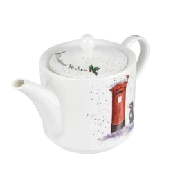 Wrendale Designs 'Christmas Wishes' Fine Bone China Teapot- Tea|Teapots