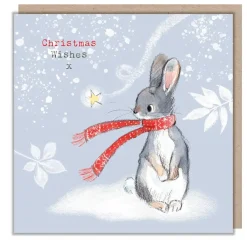 Paper Shed Design 'Christmas Wishes' Rabbit in a Scarf Christmas Card- Christmas