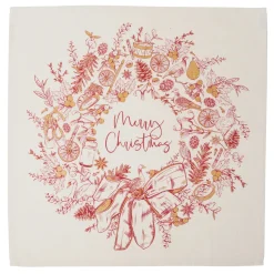 Victoria Eggs Christmas Wreath Napkins - Set of 4- Napkins|Napkins