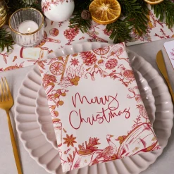 Victoria Eggs Christmas Wreath Napkins - Set of 4- Napkins|Napkins