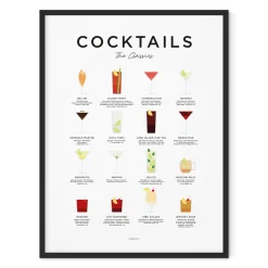 Everlong Print Co. Classic Cocktails Print - Framed- Art