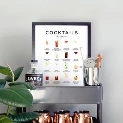 Everlong Print Co. Classic Cocktails Print - Framed- Art