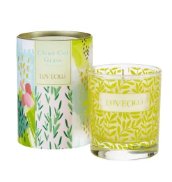 Love Olli Clean Cut Grass Signature Candle in Glass- Home Fragrance