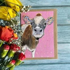 Jen Winnett Clover Cow Eco-card- Greeting Cards