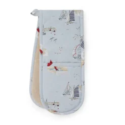 Sophie Allport Coastal Boats Double Oven Glove- Oven Gloves/Mitts