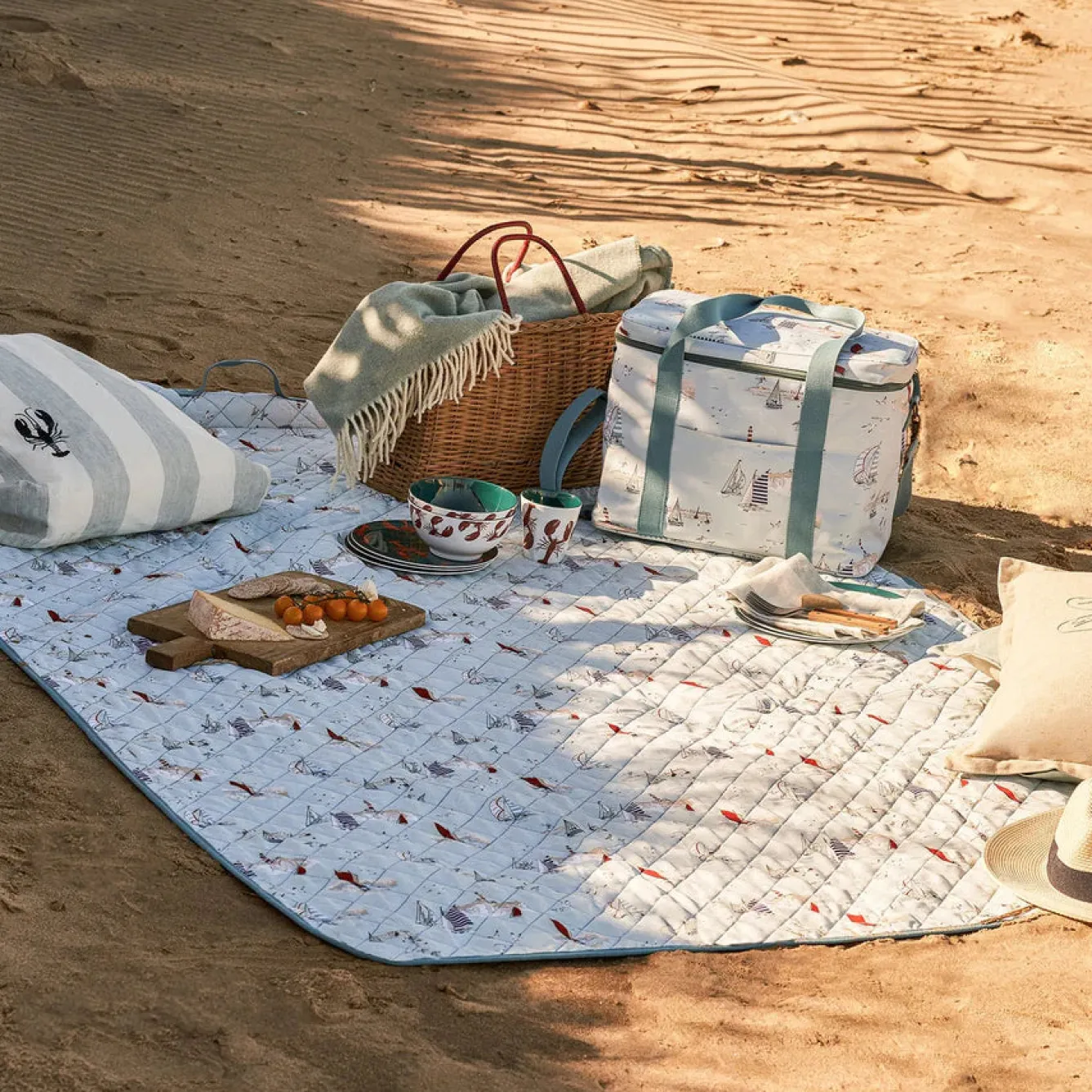 Sophie Allport Coastal Boats Picnic Blanket- Picnic