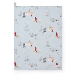 Sophie Allport Coastal Boats Tea Towel- Tea|Tea Towels
