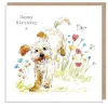 Paper Shed Design Cockapoo with Flowers & Butterflies "Happy Birthday" Greetings Card- Greeting Cards