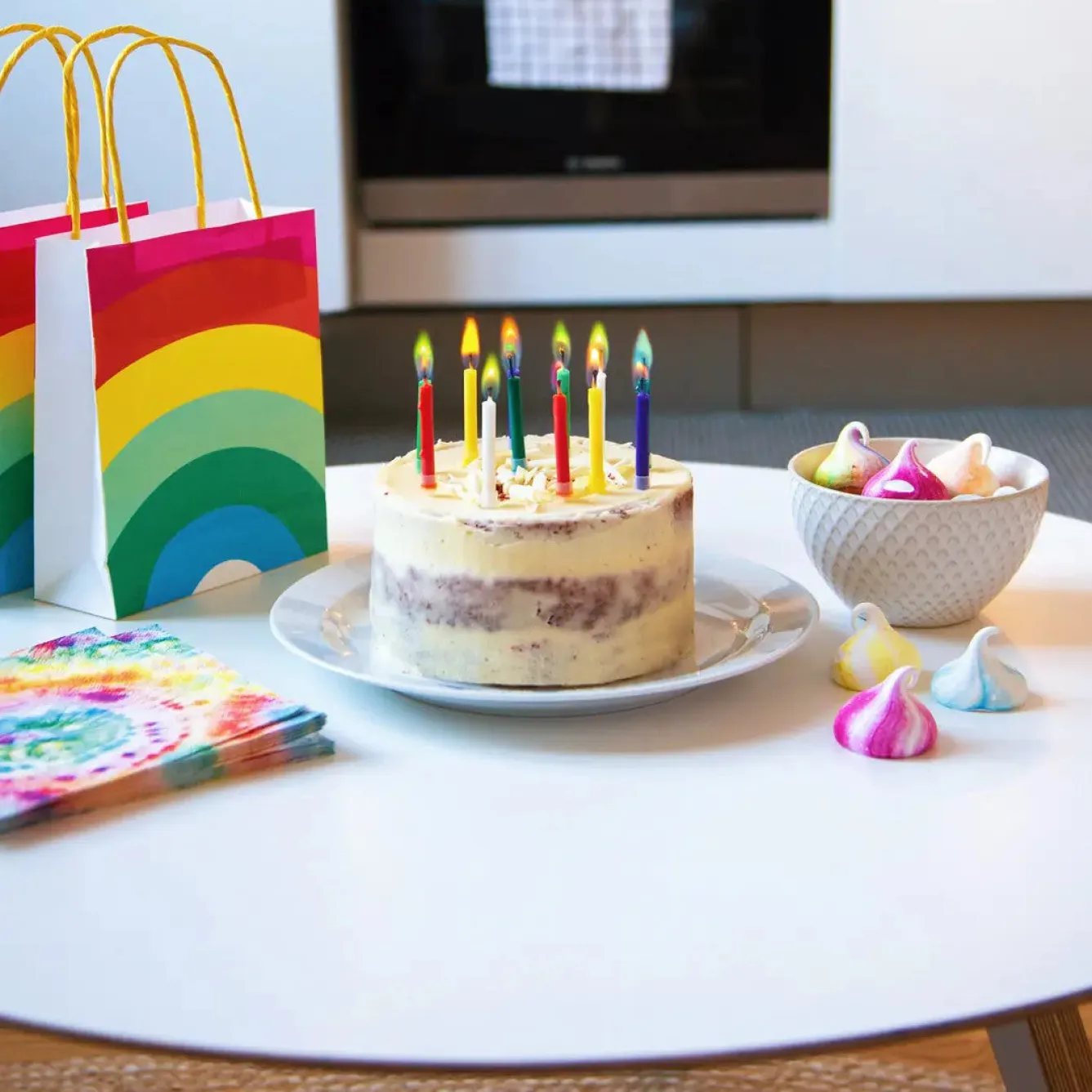 Talking Tables Colored Flame Birthday Candles - 12 pack- Greeting Cards