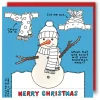 Yeti Color In & Cut Out Christmas Card - Snowman- Christmas|Greeting Cards