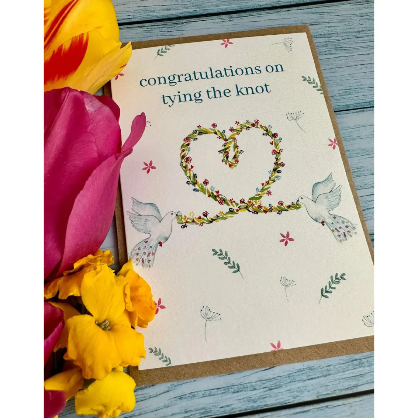 Jen Winnett Congratulations on Tying the Knot Eco-card- Greeting Cards