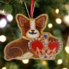 Tinker Tailor Corgi with Crown Decoration by London- Christmas Decorations|Seasonal Decor