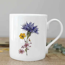 Toasted Crumpet Cornflower Bone China Mug Boxed- Flowers & Garden