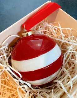 Cornishware Striped Baubles- Seasonal Decor