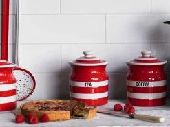 Cornishware Tea Storage Jar 84cl-- Red- Storage|Storage Jars