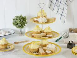 Cornishware Three-Tier Cake Stand- Serving Plates & Boards|Plates
