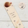 Ginger Betty Cosy Up Hedgehog Wooden Book Mark- Books