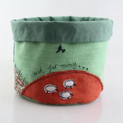 Poppy Treffry Country Life Embroidered Art Pot- Storage|Art