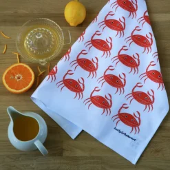 Lucky Lobster Crab Tea Towel- Tea|Tea Towels