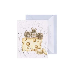 Wrendale Designs 'Crackers About Cheese' Mouse Gift Enclosure Card- Greeting Cards