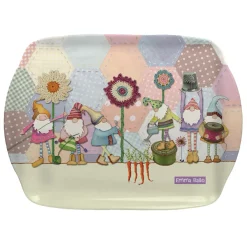 Emma Ball Crafting Gnomes Melamine Scatter Tray- Tea|Trays