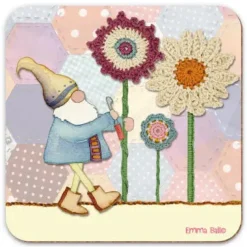 Emma Ball Crochet Gnomes Coaster- Tea|Coasters