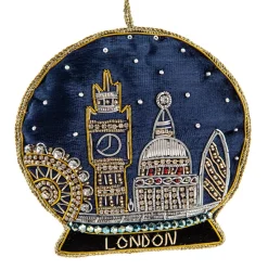 Tinker Tailor Crystal London Snowglobe Decoration by London- Christmas Decorations|Seasonal Decor