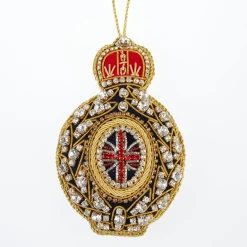 Tinker Tailor Crystal Union Jack Jewel Decoration by London- Christmas Decorations|Seasonal Decor