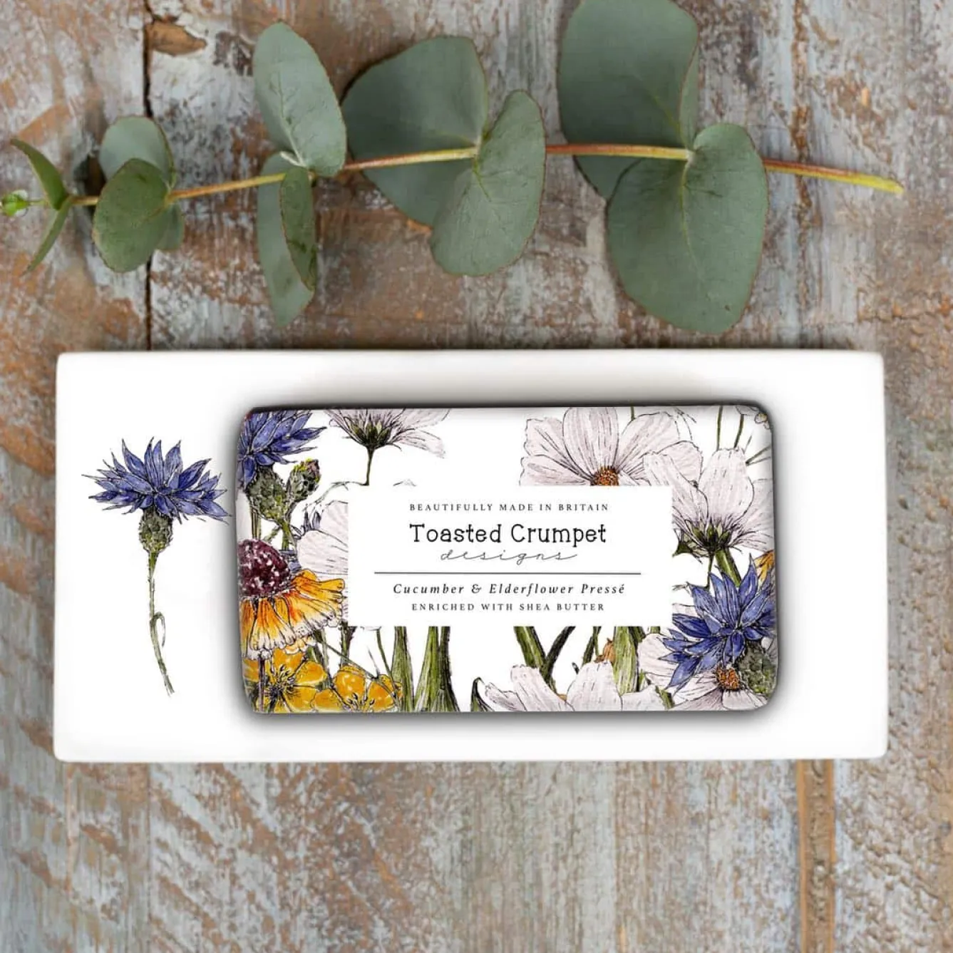 Toasted Crumpet Cucumber & Elderflower Presse Soap- Soaps & Lotions