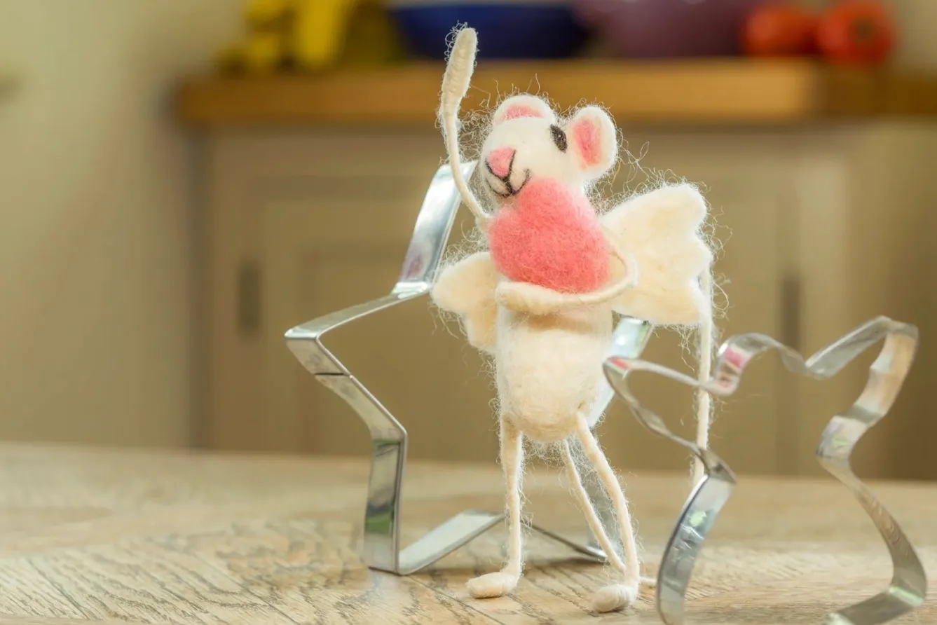 Sew Heart Felt Cupid Angel Felt Mouse- Valentine's Day|Children