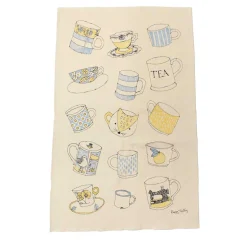 Poppy Treffry Cups and Mugs Tea Towel- Tea|Tea Towels
