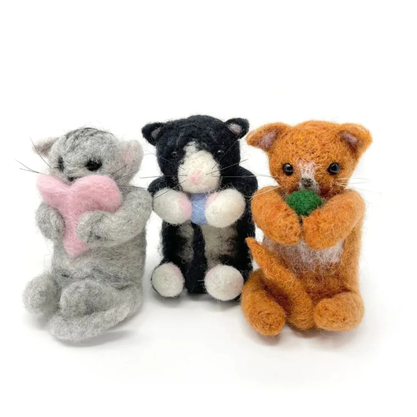 The Crafty Kit Co. Cute Kitties Needle Felting Kit- Crafts