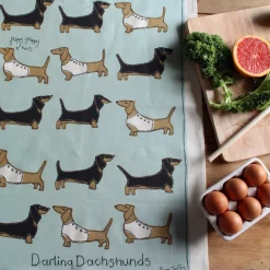 Poppy Treffry Dachshunds Tea Towel- Tea|Tea Towels