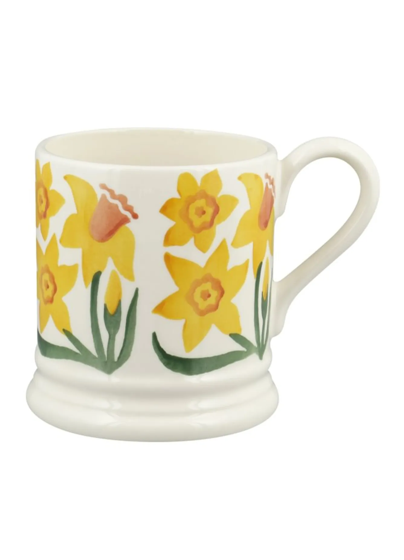 Emma Bridgewater Daffodil Hand-Stamped 1/2 Pint Mug- Flowers & Garden