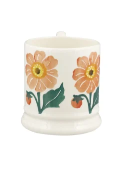 Emma Bridgewater Dahlia Hand-Stamped 1/2 Pint Mug- Flowers & Garden