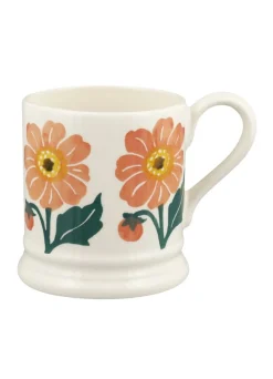 Emma Bridgewater Dahlia Hand-Stamped 1/2 Pint Mug- Flowers & Garden