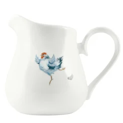 Jane Abbott Designs Dancing Hen Bone China Fat Jug - Small- Tea|Jugs