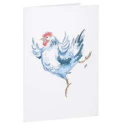 Jane Abbott Designs Dancing Hen Greeting Card- Greeting Cards