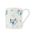 Jane Abbott Designs Dancing Hen Wrap Bone China Mug- Tea|Chickens
