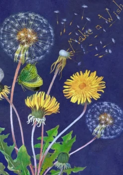 Madame Treacle Dandelion Greetings Card- Greeting Cards