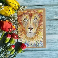 Jen Winnett Dandy Lion Blank Greetings Eco Card- Greeting Cards|Children