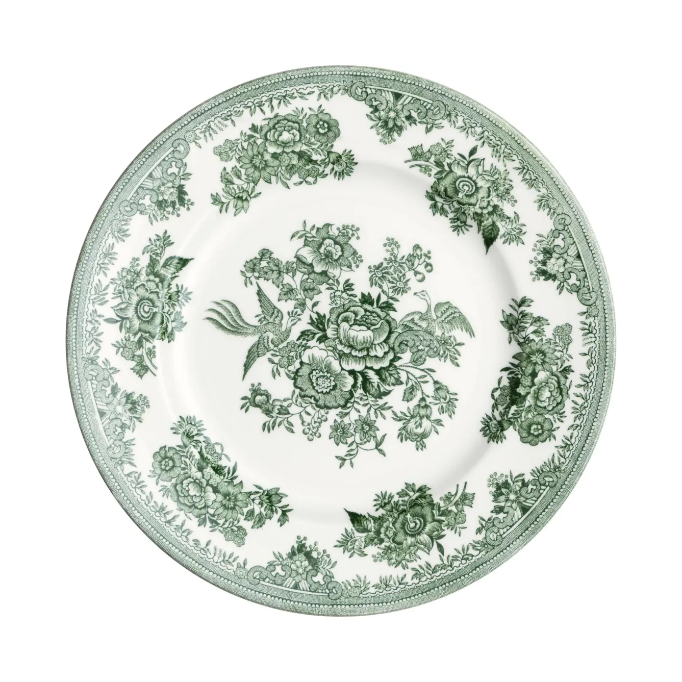 Burleigh Dark Green Asiatic Pheasants Plate 7 in- Plates