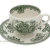 Burleigh Dark Green Asiatic Pheasant Teacup and Saucer- Tea|Teacups