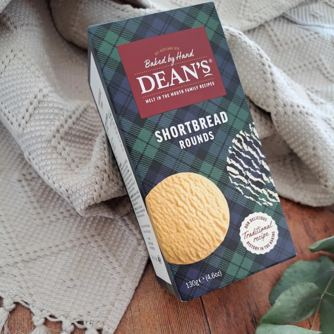 Dean's of Huntley Shortbread Dean's Traditional Shortbread Rounds 130g- Biscuits