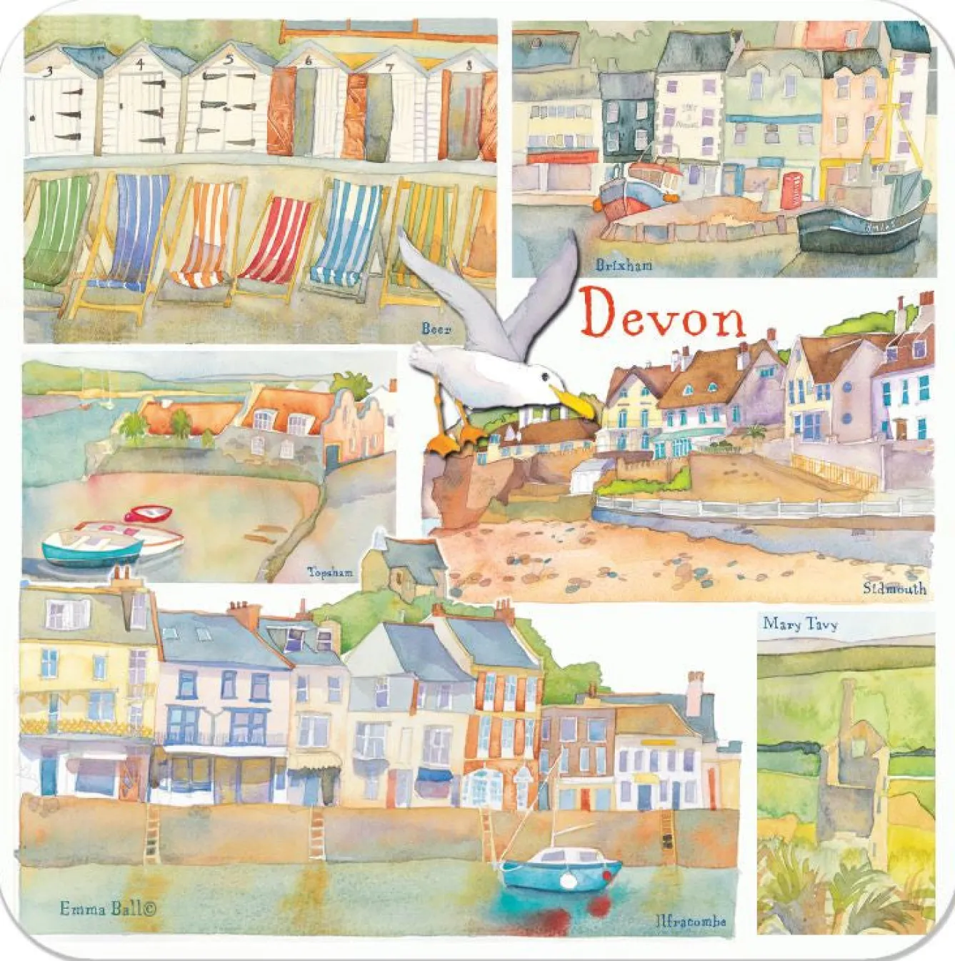 Emma Ball Devon Coaster- Tea|Coasters
