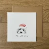 Katherine Sheard Designs Dino Dog Christmas Greetings Card- Greeting Cards