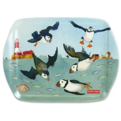 Emma Ball Diving Puffins Melamine Scatter Tray- Tea|Trays