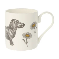Thornback & Peel Dog & Daisy Bone China Mug- Flowers & Garden|Animals