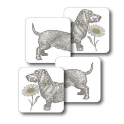 Thornback & Peel Dog and Daisy Set of 4 Coasters- Melamine|Coasters